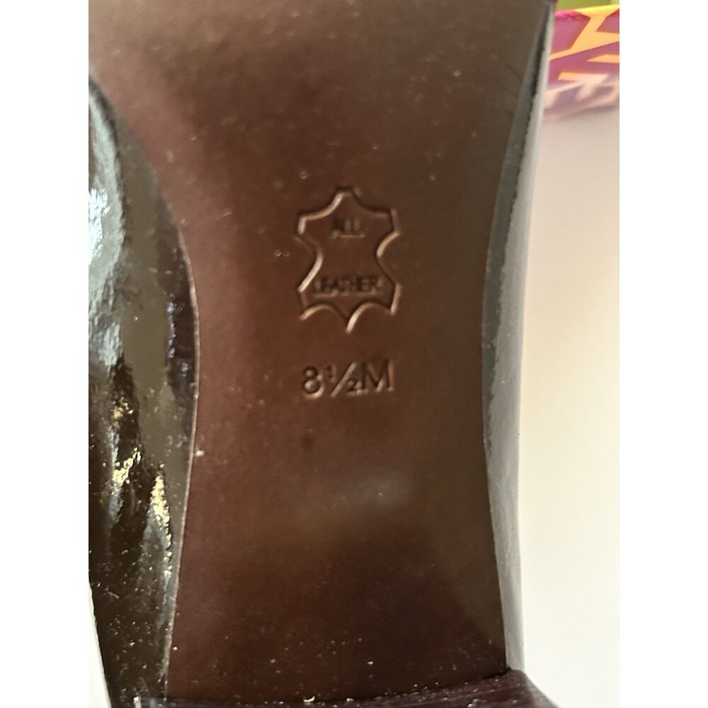 Tory Burch Two Inch Heels Dark Brow Parent Leather Size 8.5 Retails $325 - Picture 8 of 10
